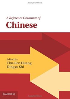 A Reference Grammar of Chinese